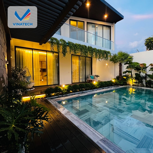 ​Vinatech cam kết mang đến không gian hồ bơi dân dụng tiện nghi, đẳng cấp cho gia đình