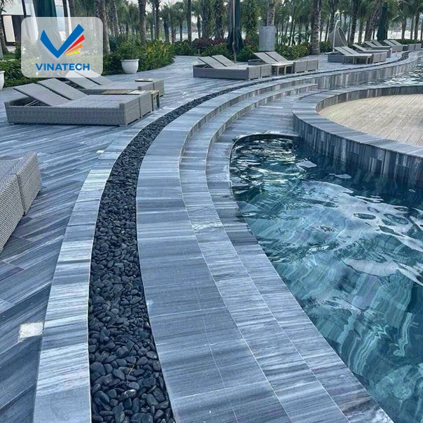 ​Đá tự nhiên làm giảm năng lượng âm, cân bằng sinh khí quanh hồ bơi