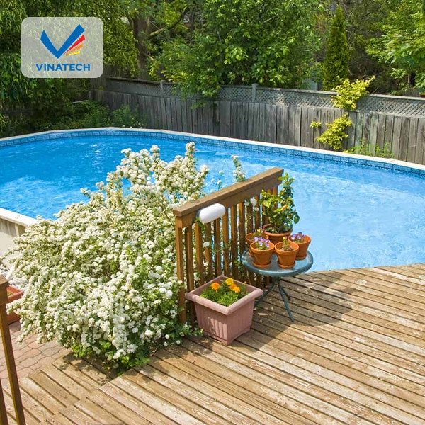 Mẫu bể bơi mini hình Oval phá cách độc đáo