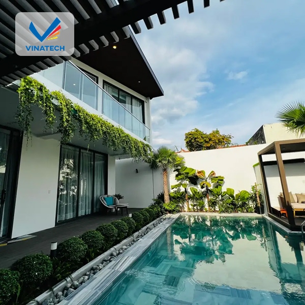 Thiết kế hồ bơi theo phong thủy với kích thước cân đối