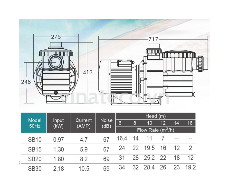 Máy bơm hồ bơi SB10