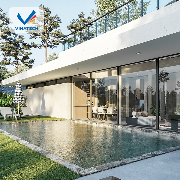 Hồ bơi biệt thự sân vườn tạo không gian thư giãn, nâng tầm giá trị biệt thự