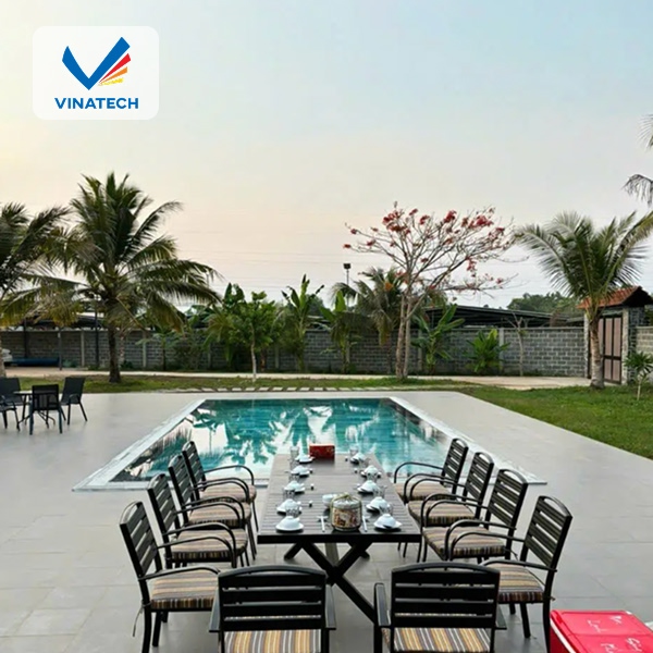 Thi công bể bơi đúng chuẩn giúp hạn chế thấm nước, nứt sàn và phát sinh bảo trì