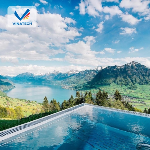 Vật liệu quyết định độ bền, thẩm mỹ và chi phí thi công hồ bơi vô cực