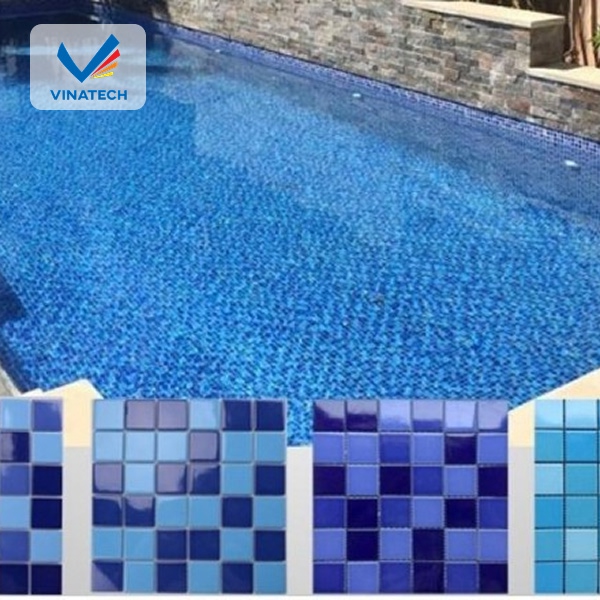 Gạch mosaic có khả năng chống trơn trượt cao với hệ số R10-R11, rất an toàn khi dùng