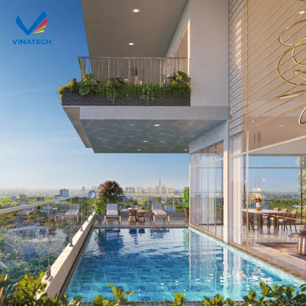 Hệ thống chống thấm hồ bơi trên cao hiệu quả, tránh rò rỉ ảnh hưởng đến tầng dưới