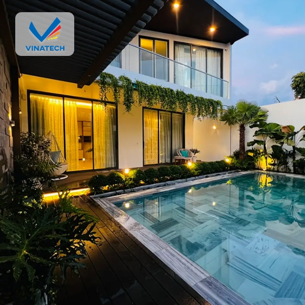 Thi công hồ bơi cho resort nhỏ chuẩn an toàn quốc tế