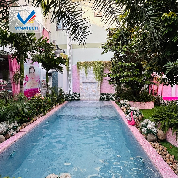 Chi phí thiết kế hồ bơi cổ điển phụ thuộc vật liệu, diện tích và độ phức tạp của phong thủy