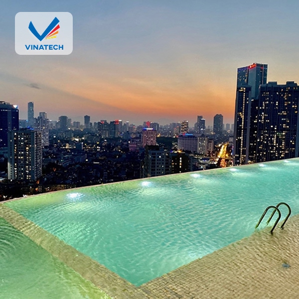 Đèn LED trang trí dùng trong thiết kế bể bơi tầng thượng