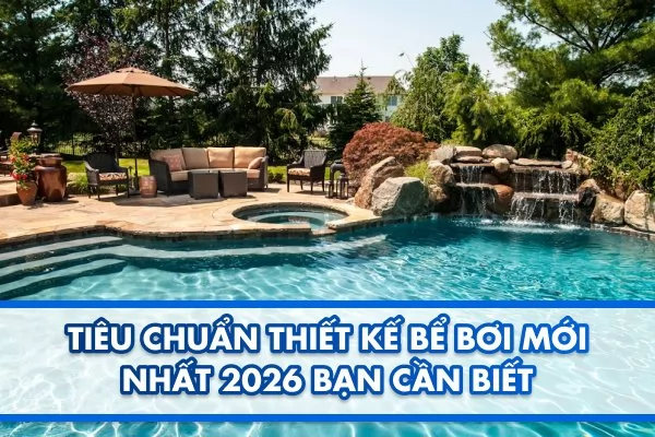 Tiêu chuẩn thiết kế bể bơi mới nhất 2026 bạn cần biết