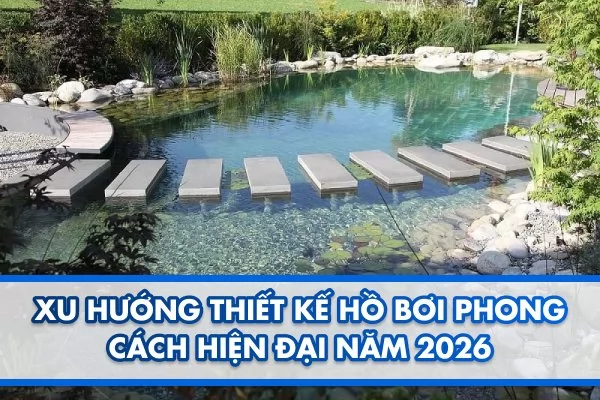 Xu hướng thiết kế hồ bơi phong cách hiện đại năm 2026