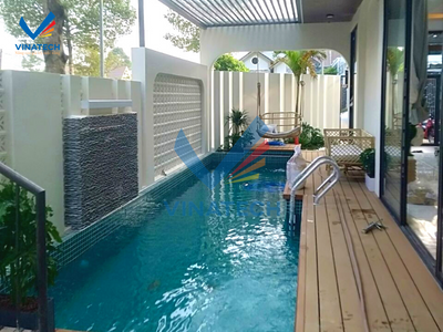 Xây dựng hồ bơi gia đình chị Thanh tại Xuân Trung, Long Khánh, Đồng Nai