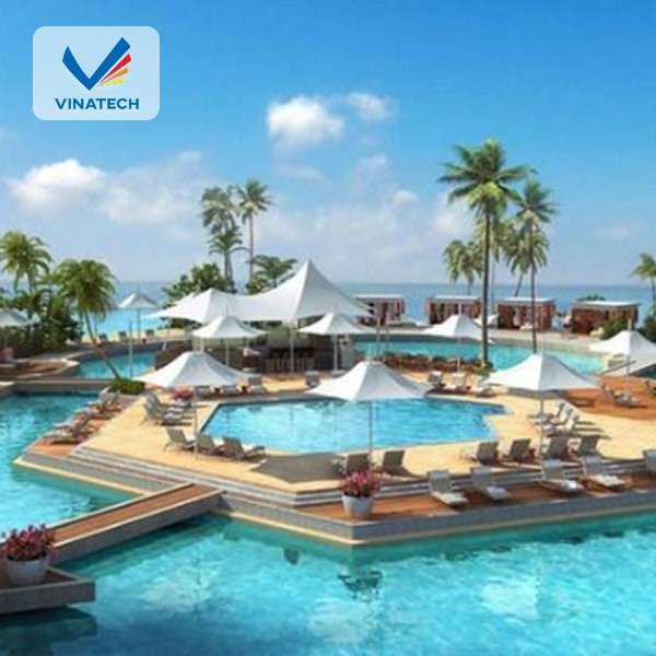 Thiết kế hồ bơi cho khu nghỉ dưỡng chú trọng hệ thống lọc nước và vận hành ổn định​​​​​​​